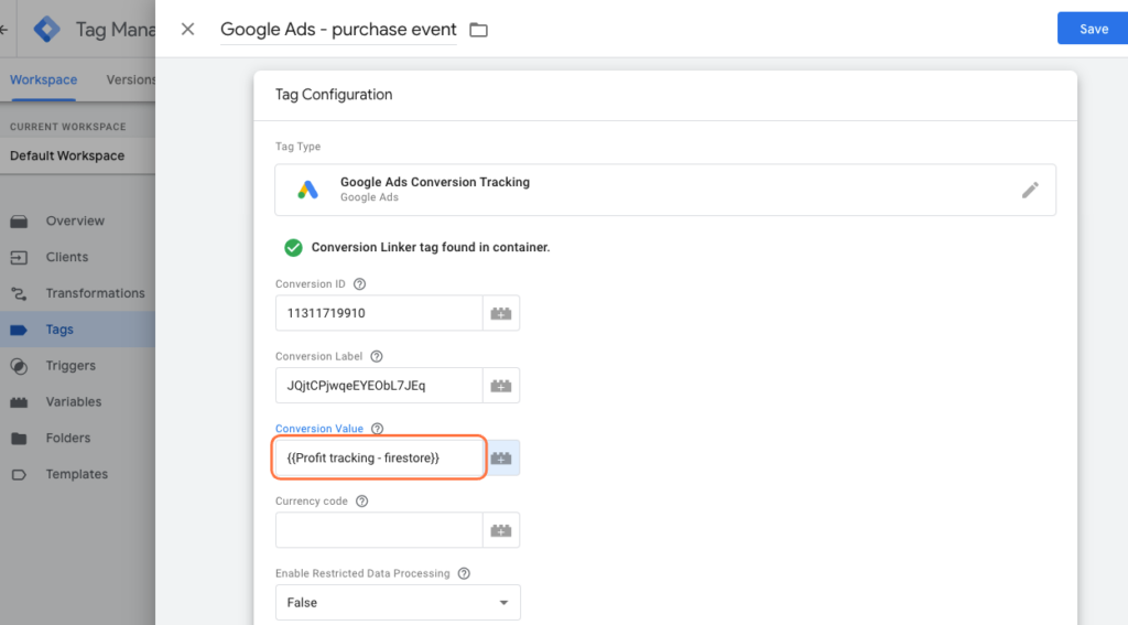 add-profit-tracking-variable-to-google-ads-purchase-event-conversion-tag-server-container