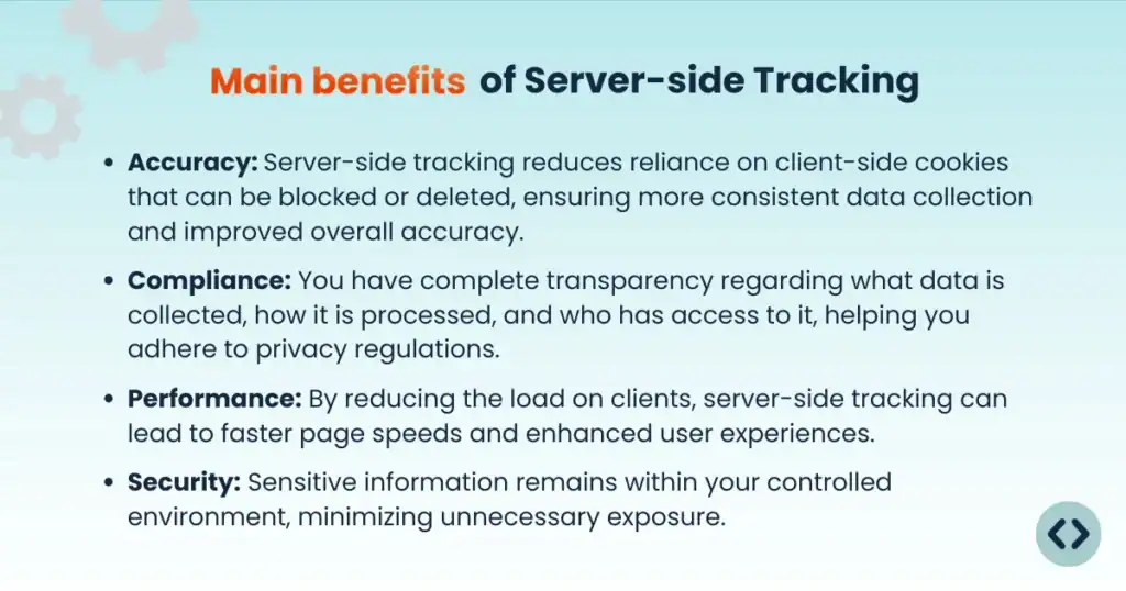 Een praktische gids voor privacygerichte First-party Data-marketing 1 Lijst van de 4 belangrijkste voordelen van Server-side Tracking: nauwkeurigheid, naleving, prestaties en beveiliging