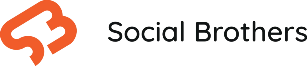 Modern social network logo with interconnected chat bubbles representing social connections and communication.