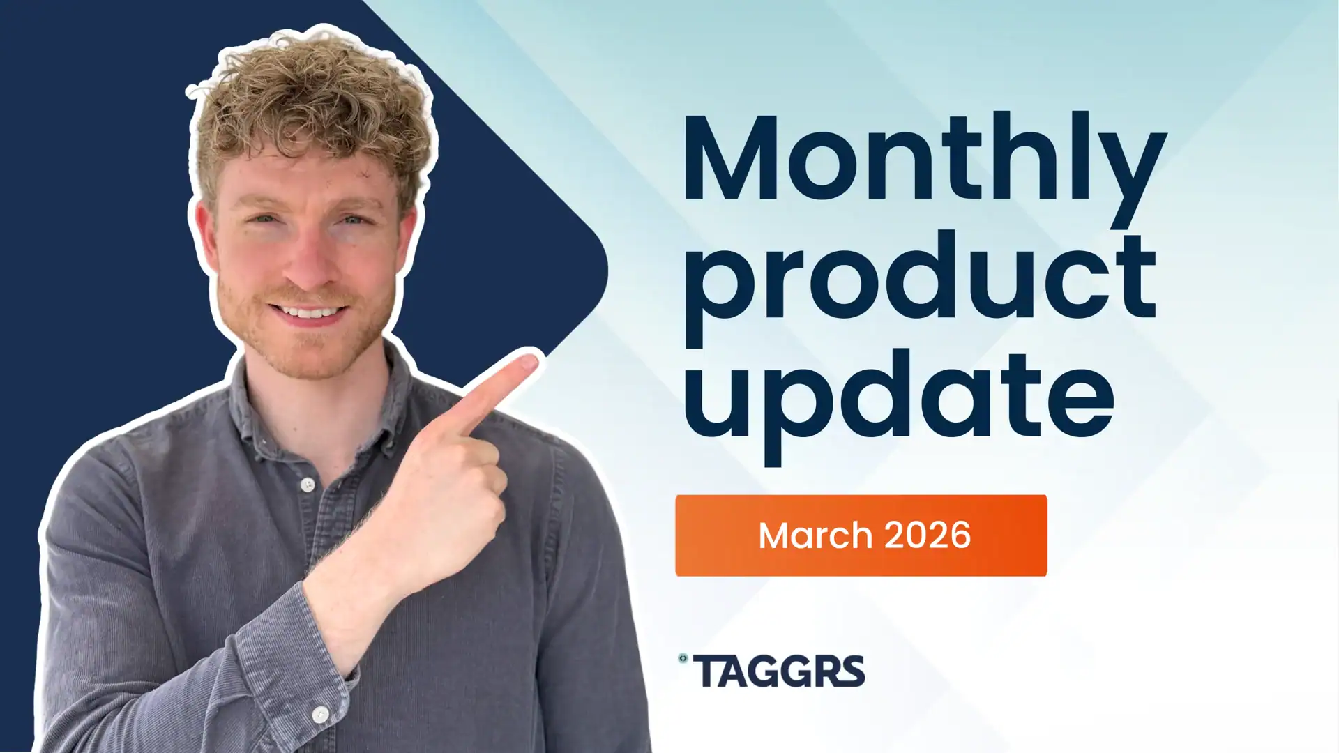 A man showing the title: Monthly product update March 2026, TAGGRS. He's Ate Keurentjes, Head of Marketing at TAGGRS
