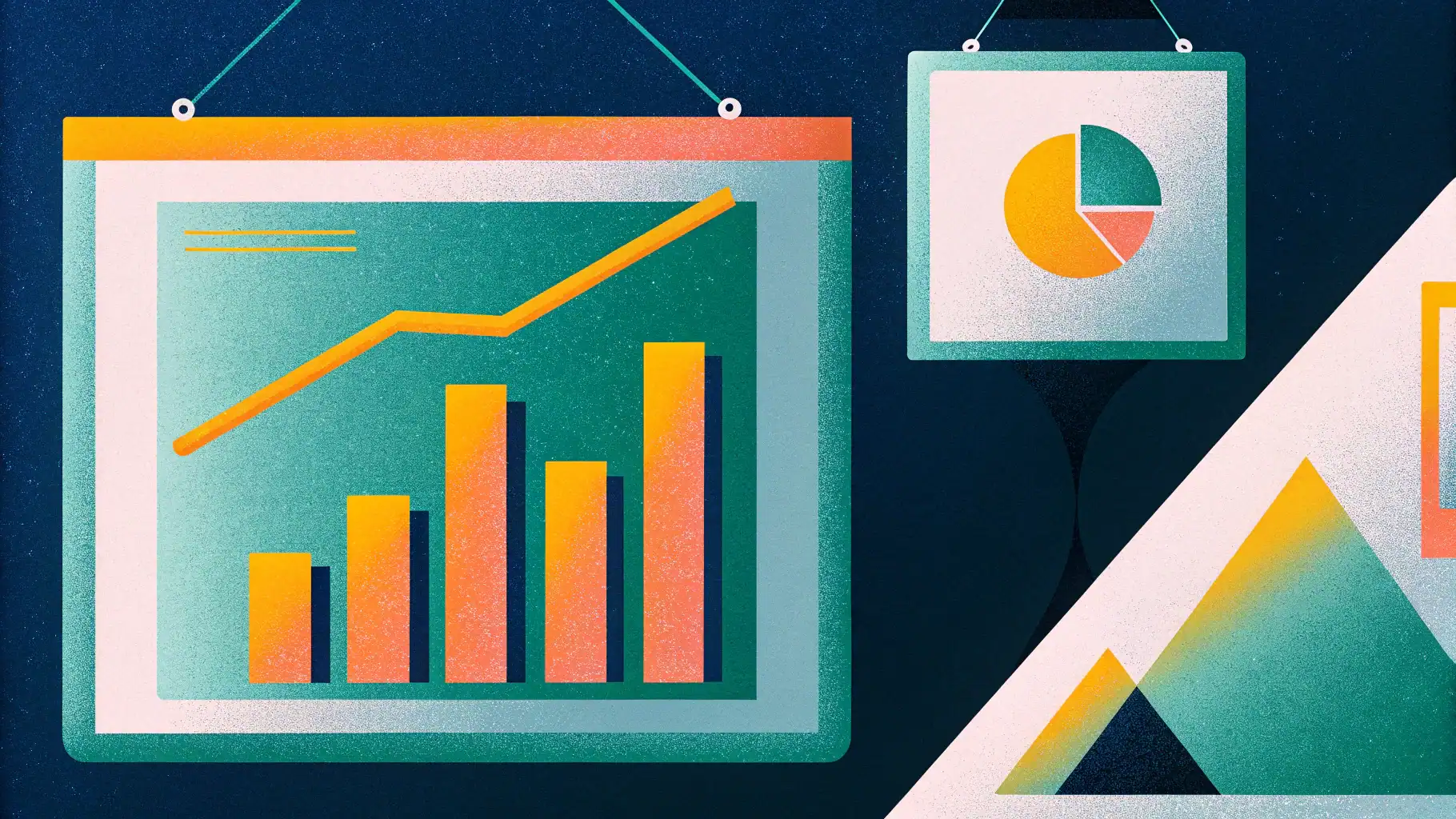 Abstract geometric illustration representing the market trends